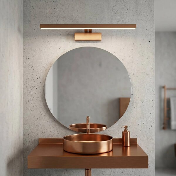 Επιτοίχο φωτιστικό μπάνιου LED SWE014-1W 58cm BRUSH COPPER