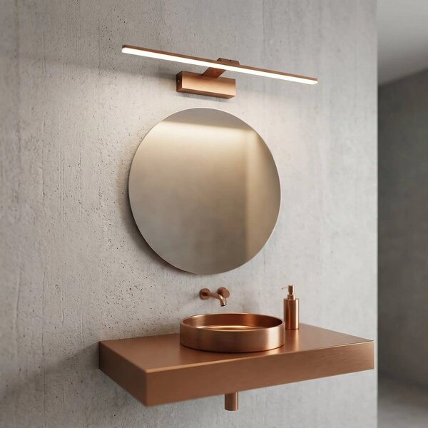 Επιτοίχο φωτιστικό μπάνιου LED SWE014-1W 58cm BRUSH COPPER