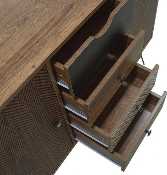 Μπουφές Boho Walnut 122x39.5x86 cm