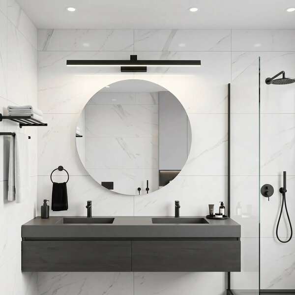 Επιτοίχο φωτιστικό μπάνιου LED SWE012-1W 73cm BLACK