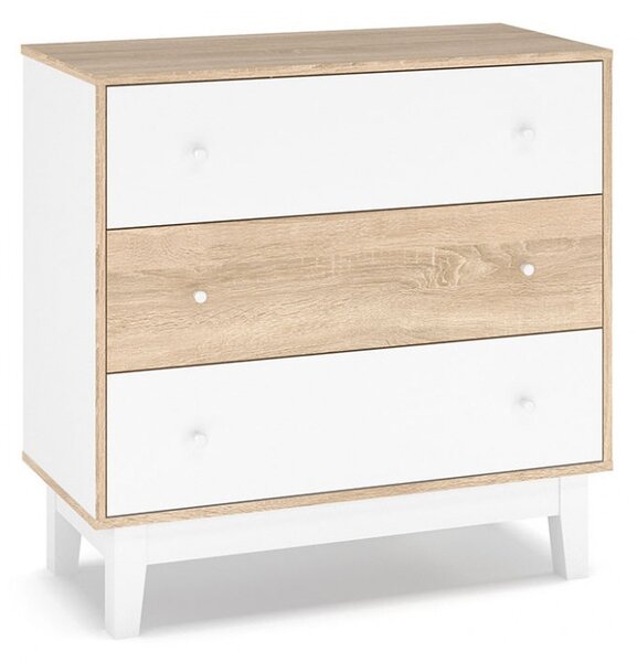 Ντουλάπι με Συρτάρια Awell Λευκό 90x44x88.5 cm