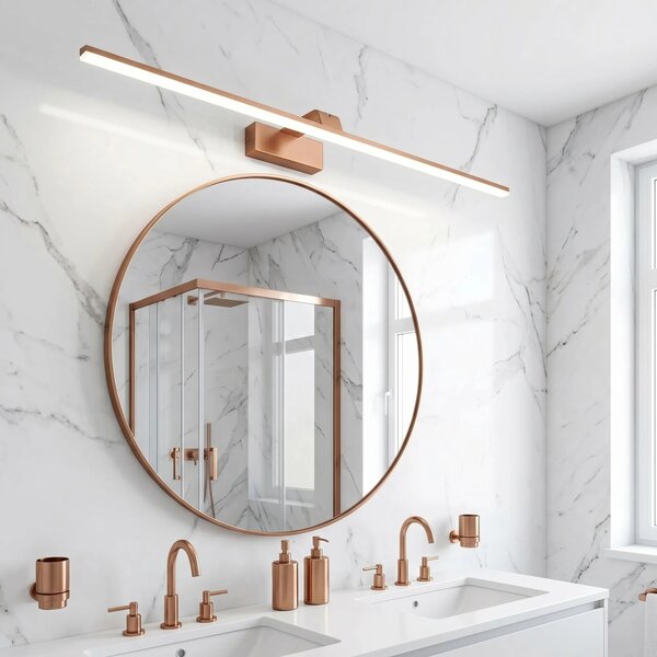 Επιτοίχο φωτιστικό μπάνιου LED SWE015-1W 73cm BRUSH COPPERR