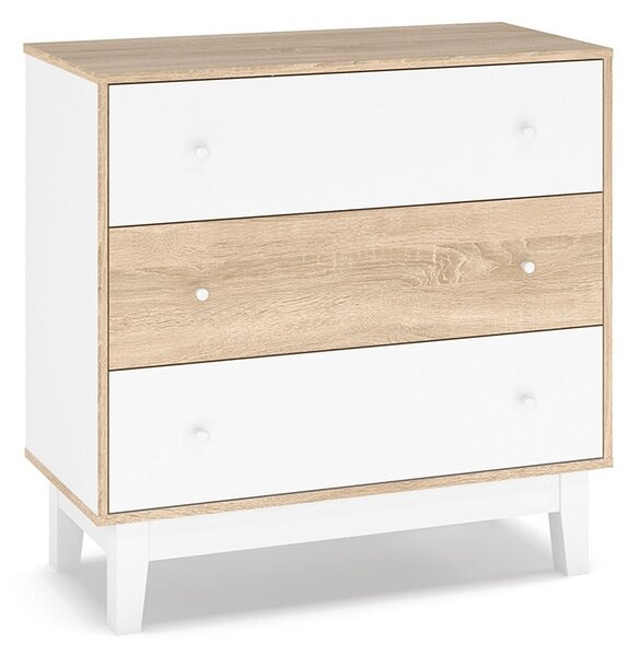 Ντουλάπι με Συρτάρια Awell Λευκό 90x44x88.5 cm