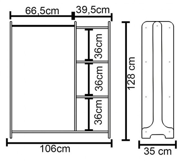 Κρεμάστρα Εισόδου Renesme Walnut 106x35x128 cm