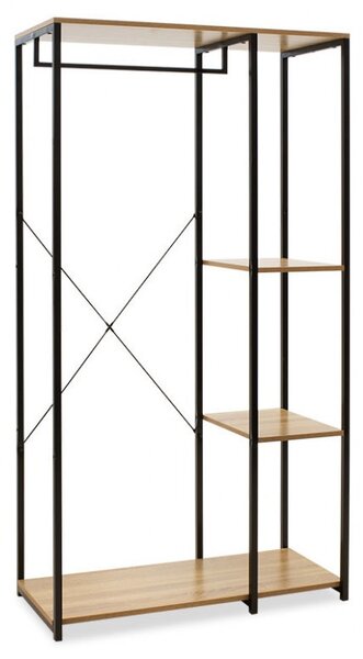 Κρεμάστρα Εισόδου Ramon Oak - Μαύρο 90.5x41x167 cm