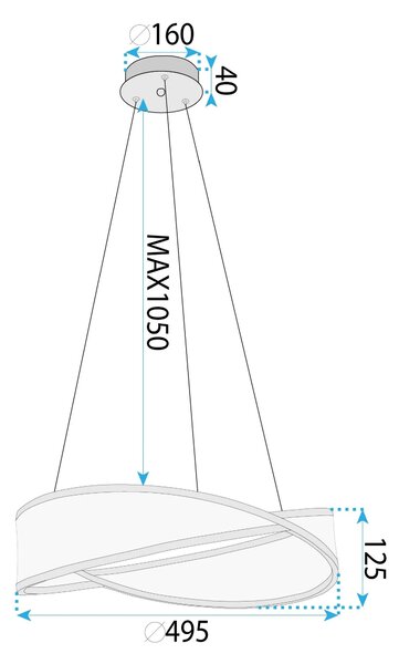 Λάμπα G136-CP 50cm GOLD