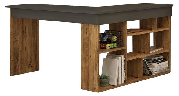 Γραφείο Rosaline Oak - Walnut 120x129x72 cm