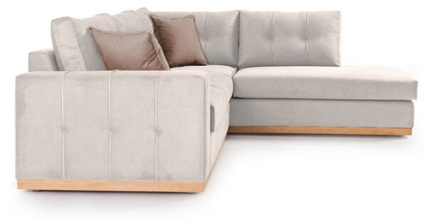 Αριστερός Γωνιακός Καναπές Boston Κρεμ - Mocha - Natural 280x225x95 cm