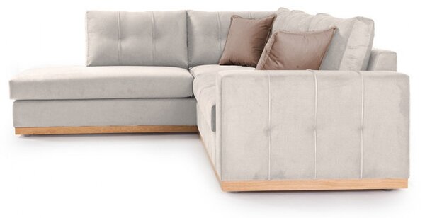 Δεξιός Γωνιακός Καναπές Boston Κρεμ - Mocha - Natural 280x225x95 cm