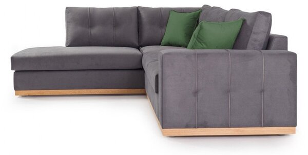 Δεξιός Γωνιακός Καναπές Boston Σκούρο Γκρι - Natural 280x225x95 cm