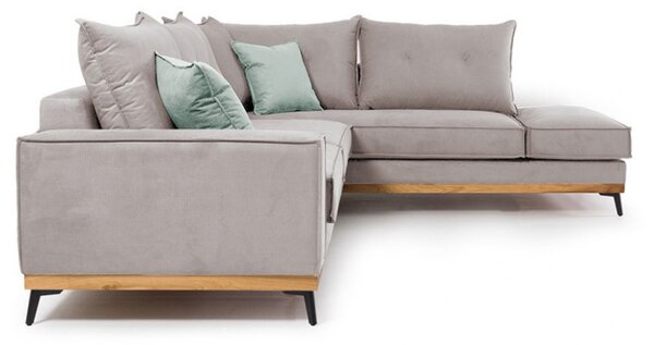 Αριστερός Γωνιακός Καναπές Luxury II Elephant - Ciel - Μαύρο 290x235x90 cm