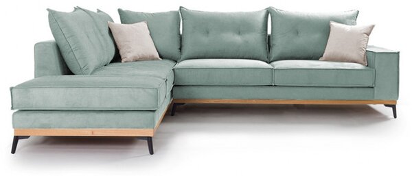Δεξιός Γωνιακός Καναπές Luxury II Ciel - Elephant - Μαύρο 290x235x90 cm