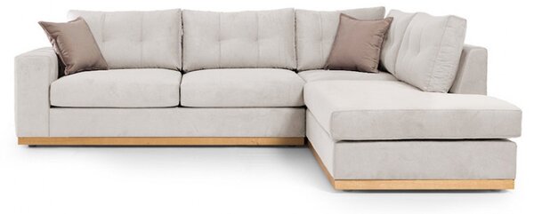 Αριστερός Γωνιακός Καναπές Boston Κρεμ - Mocha - Natural 280x225x95 cm