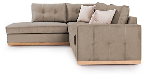 Δεξιός Γωνιακός Καναπές Boston Mocha - Κρεμ - Natural 280x225x95 cm
