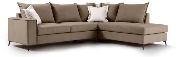 Αριστερός Γωνιακός Καναπές Boston Mocha - Κρεμ 290x235x95 cm