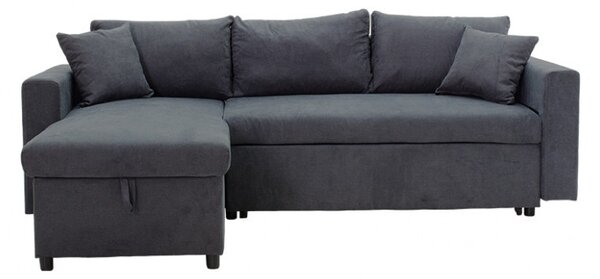 Γωνιακός Καναπές Lilian Ανθρακί 225x148x81 cm