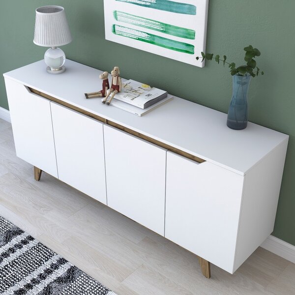 Κονσόλα GD102 Λευκό-Walnut
