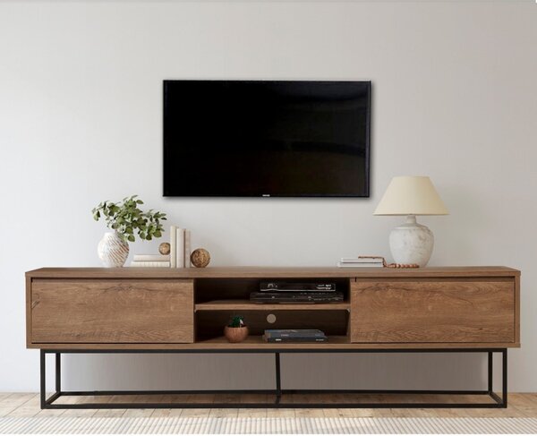 Έπιπλο TV Rodez 180 Walnut-Μαύρο