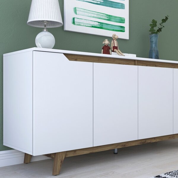 Κονσόλα GD102 Λευκό-Walnut