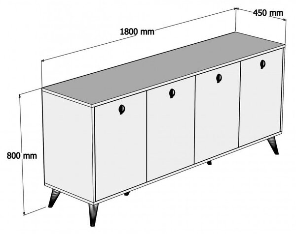Κονσόλα Elite 1610 Walnut
