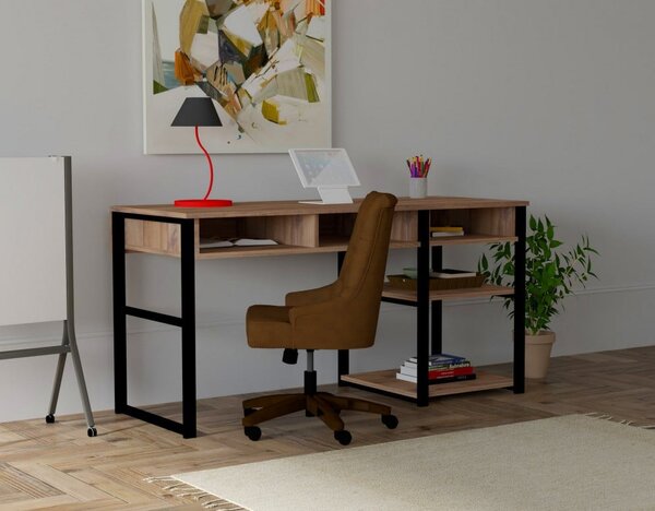 Γραφείο Emro Walnut-Μαύρο