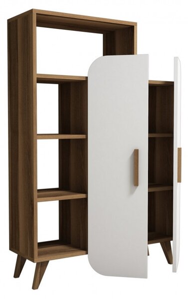 Βιβλιοθήκη Form, Walnut-Λευκό