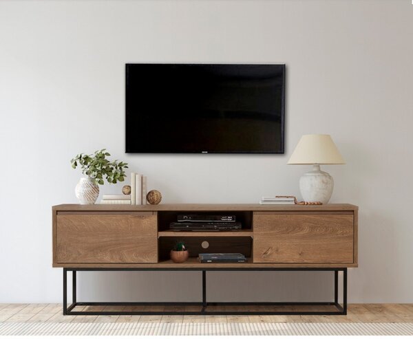 Έπιπλο TV Rodez 140 Walnut-Μαύρο