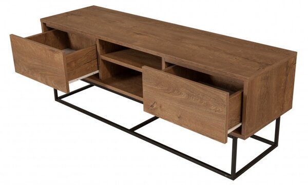 Έπιπλο TV Rodez 140 Walnut-Μαύρο