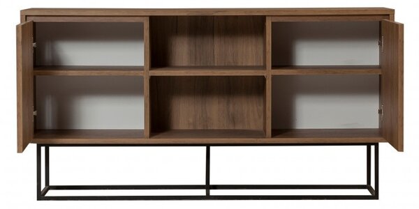Κονσόλα Zela Walnut-Μαύρο