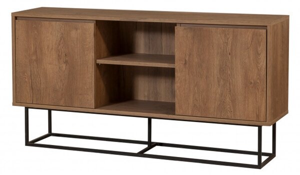 Κονσόλα Zela Walnut-Μαύρο