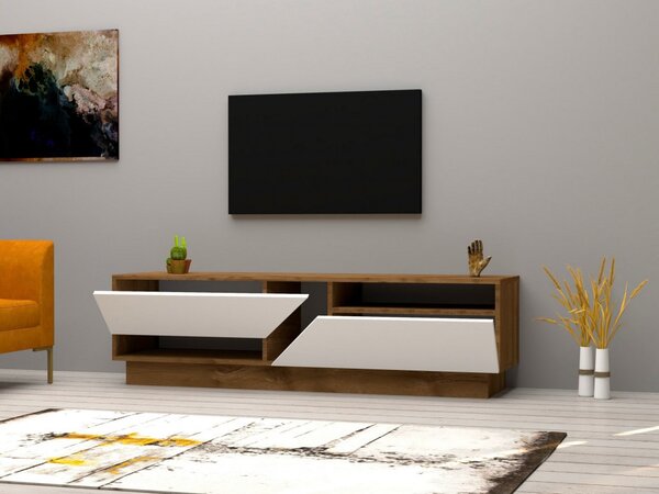 Έπιπλο TV Koza Walnut-Λευκό