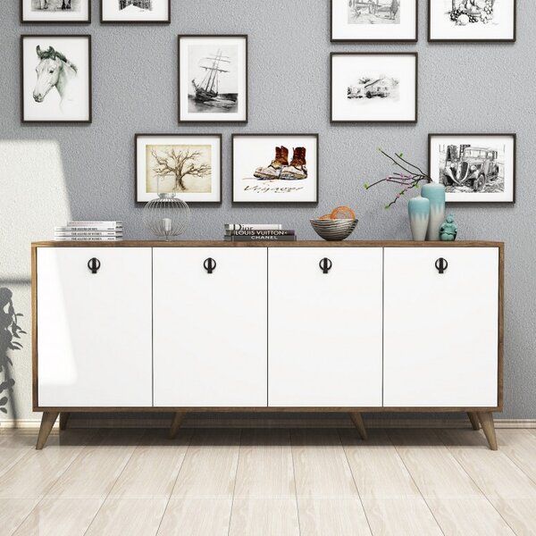 Κονσόλα Elite 1612 Walnut-Λευκό