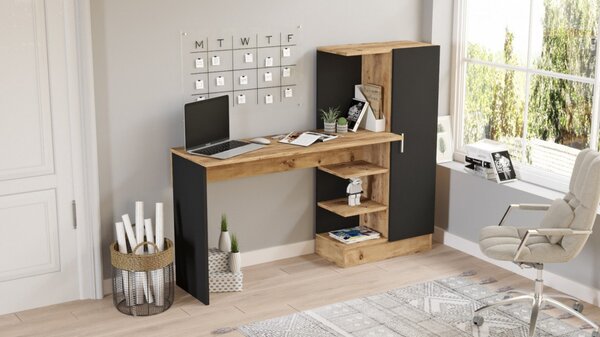 Γραφείο CT2 Atlantic Pine-Μαύρο