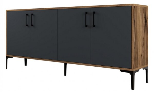 Κονσόλα Kiev Walnut-Ανθρακί