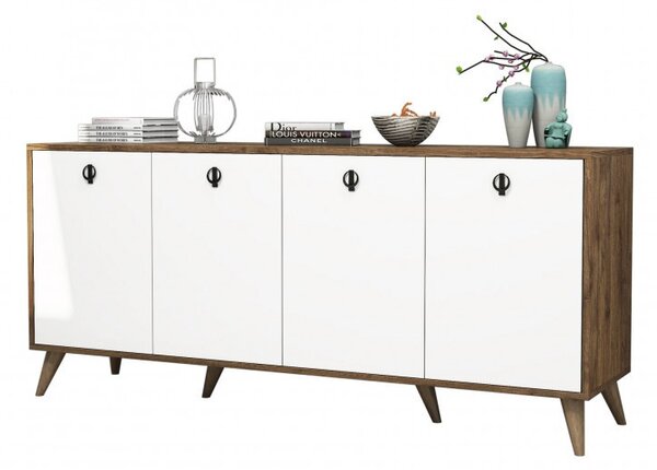 Κονσόλα Elite 1612 Walnut-Λευκό