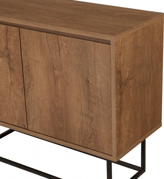 Κονσόλα Zuri Walnut-Μαύρο