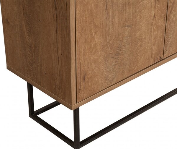 Κονσόλα Zuri Walnut-Μαύρο