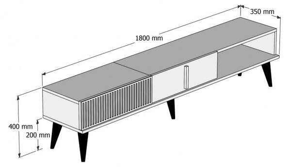 Έπιπλο TV Milan Walnut