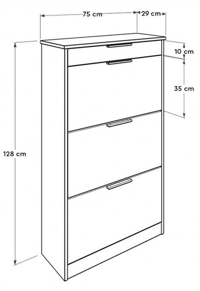 Παπουτσοθήκη SHC-431-OO-1 Oslo Walnut