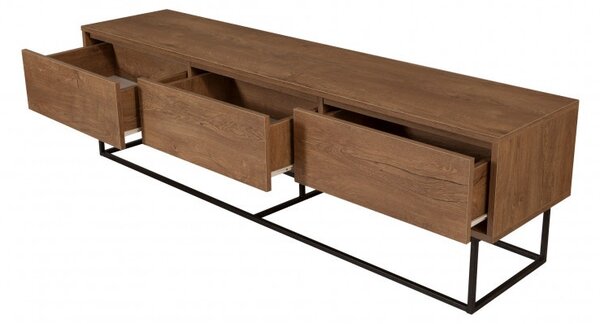 Έπιπλο TV Milo 180 Walnut-Μαύρο