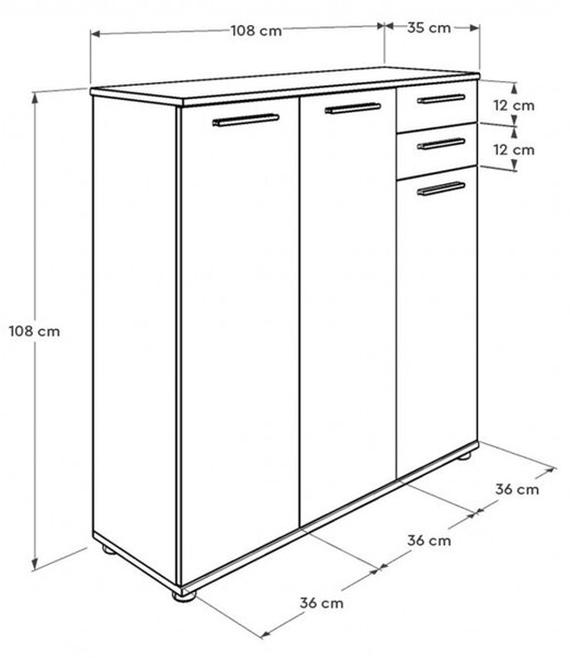 Παπουτσοθήκη ADR-532-BB-1 Λευκό