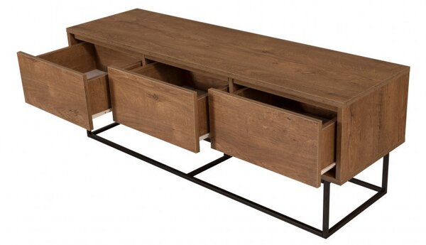 Έπιπλο TV Milo 140 Walnut-Μαύρο
