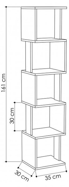 Βιβλιοθήκη Piri - S Sonoma Oak-Ανθρακί
