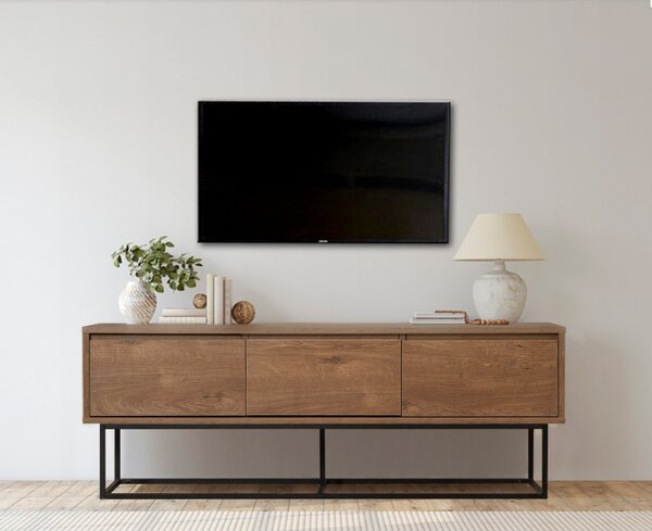 Έπιπλο TV Milo 140 Walnut-Μαύρο