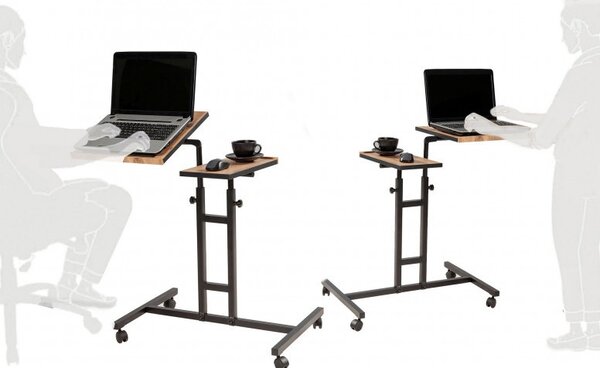 Τραπεζάκι Laptop Glen Atlantic Pine-Μαύρο