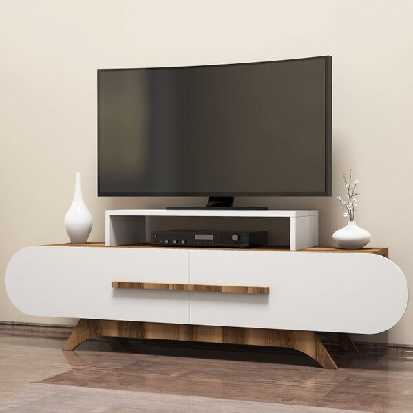 Έπιπλο TV Rose Walnut-Λευκό