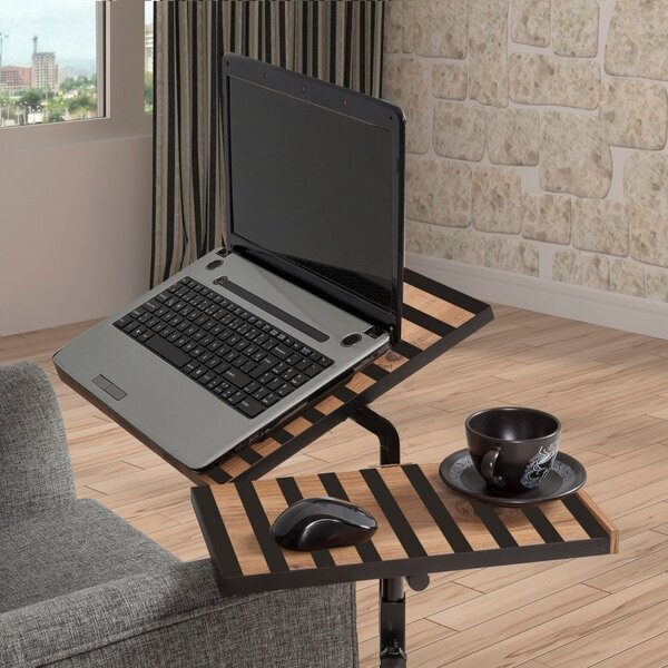 Τραπεζάκι Laptop Glen 768 Atlantic Pine-Μαύρο
