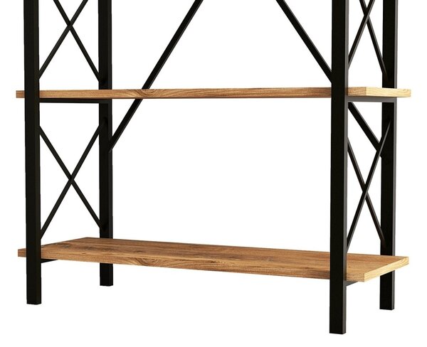Βιβλιοθήκη Nero Elit Walnut-Μαύρη