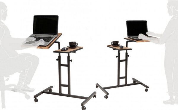 Τραπεζάκι Laptop Glen 768 Atlantic Pine-Μαύρο