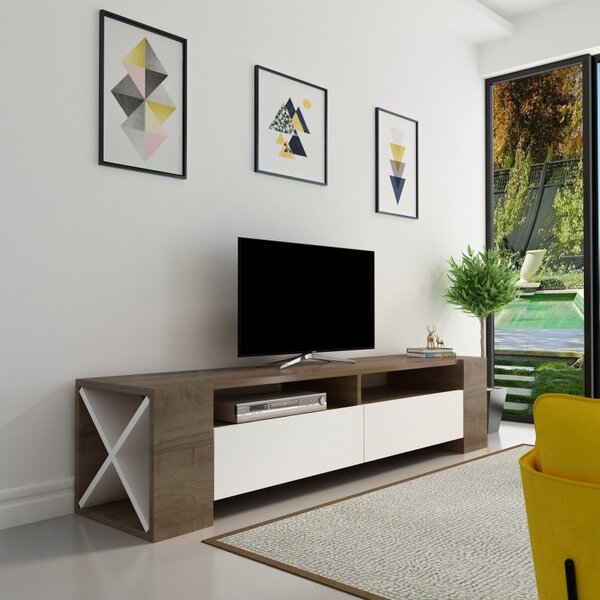 Έπιπλο TV Sosruko Walnut-Λευκό
